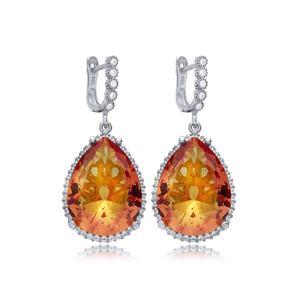 Sultanite CZ Pendiente colgante de plata en forma de pera Venta al por mayor Turco hecho a mano 925 Joyería fina de plata esterlina - Product Image 5