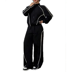Chándal de Invierno para Mujer con Capucha, Estampado Sólido, Ligero, de Nailon/Poliéster, de Secado Rápido, Personalizable, con Logotipo Frontal, Estilo Hip Hop - Product Image 6