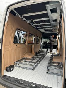 ชุดแต่งภายใน ABS สำหรับประตูบานเลื่อน SPRINTER L4H2 สีดำ/เบจ/เทา สำหรับรถมินิบัส รถบ้าน รถโค้ช รถบัส ใช้สำหรับตกแต่งและป้องกัน - Product Image 3