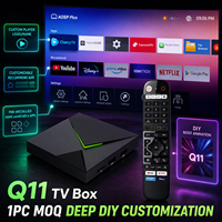 BOXPUT Q11 TV Box Amlogic S905X4 Android 14 4GB 32GB 8K 1000M BT Control Remoto Widevine L1 Logotipo de Arranque Personalizado 1 unidad MOQ TV CMS ODM Fábrica