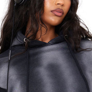 Sudadera con capucha con estampado de lavado ácido para mujer, manga completa, cuello con capucha personalizado, Sudadera con capucha con lavado ácido para mujer a la venta 2026 - Product Image 3