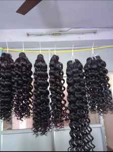 Extensions de cheveux indiens vierges 100% naturels de qualité supérieure, vague lâche, cheveux humains bruts non traités, couleur naturelle des cheveux - Product Image 4