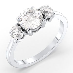 REYES 1,1 Quilates Lab Grown Diamond Engagement Band Anillos de oro de 14K de corte brillante para mujeres Fábrica Venta caliente Joyería fina - Product Image 2