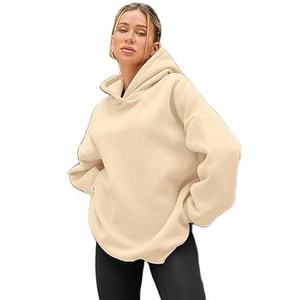 Women's Casual Fashion Solid Color Long Sleeve Hoodie with <b>Drop</b> Shoulder Acid Wash and Tie Dye Techniques for Winter - Product Image 3