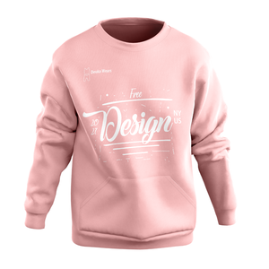 Sweat-shirt à col rond unisexe brodé sur mesure 100% coton pour femme avec impression bouffante motif 3D - Product Image 4