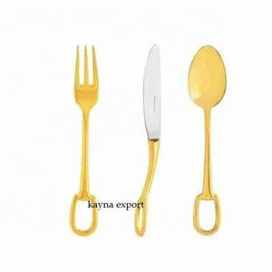Juego de Cubiertos de Oro de 3 Piezas, Juego de Cubiertos de Oro de Lujo, Juego de Tenedor y Cuchara de Oro, Juego de Cubiertos Más Vendido - Product Image 6