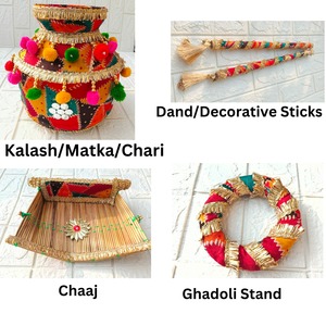 Ensemble Jaggo pour mariage sikh punjabi Maiyan Haldi Sangeet BhangraJaggo Night Essentials Phulkari Ghadoli Chaj Danda Accessoires - Product Image 4