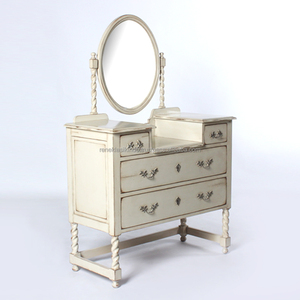 Série de meubles de toilette 7116 en acajou avec miroir et 4 tiroirs, design moderne et minimaliste - Product Image 4