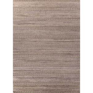 พรมขนสัตว์ลายทางสีเบจและสีน้ำตาลทำมือ รุ่น Hwl-150 รูปทรงสี่เหลี่ยมผืนผ้า ทอแบบเรียบ สำหรับใช้ในห้องนั่งเล่น - Product Image 1