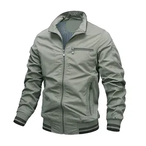 Blouson d'aviateur pour hommes de marque personnalisée printemps/automne vestes chaudes manteau rembourré à fermeture éclair complète coupe-vent veste épaisse vêtements d'extérieur Streetwear