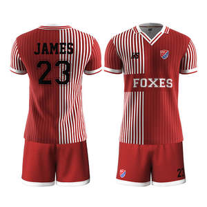 Kit de uniforme de fútbol personalizado para hombres, niños, niños, equipo de entrenamiento de fútbol, Jersey transpirable sublimado de poliéster - Product Image 2