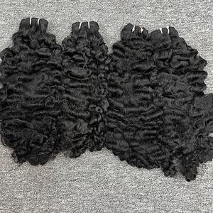 Rizado birmano de alta calidad en extensiones de cabello humano al por mayor de trama cabello crudo un donante - Product Image 5