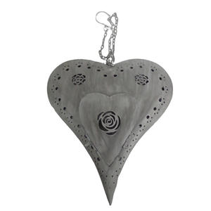 Plateau de service en métal au design moderne Plateau en forme de cœur noir avec texte en cuivre pour la maison, le restaurant et la décoration de mariage - Product Image 6