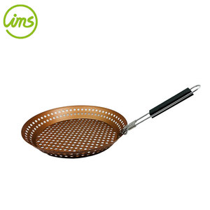 Sartén redonda para asar barbacoa con logotipo personalizado con mango extraíble - Product Image 3