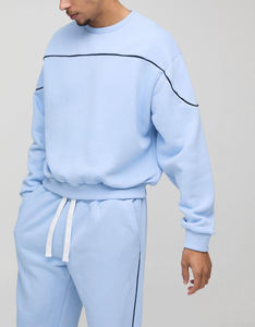 Nouveaux survêtements personnalisés tendance pour hommes, survêtements de haute qualité de couleur bleu clair, sweat-shirt et pantalon en provenance du Pakistan, prix, tenue coordonnée - Product Image 3