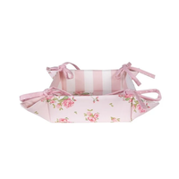 Panier à pain en coton de qualité alimentaire supérieure, avec points satinés, 22x22cm, moyen, écologique, pliable, classique, conserve la chaleur, doux pour la pâte