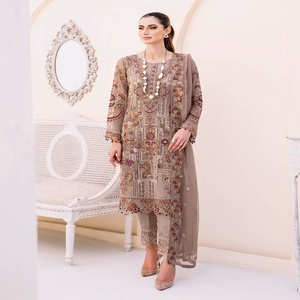 Colección de Bodas de gasa de 3 piezas de lujo para mujer bordado pesado 'Ramsha Volume 2 'trajes confeccionados indio pakistaní - Product Image 2