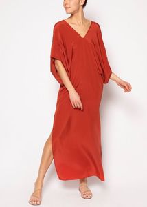 Robe d'été bohème en coton biologique, longueur genou, manches bouffantes, broderie en organza, silhouette plage, grande taille, blanc et bleu - Product Image 3