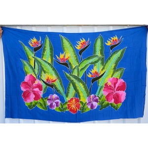 Pareos Hawaianos Pintados a Mano 100% Rayón de Alta Calidad, Ropa de Playa Personalizada al por Mayor, Cubierta para las Islas del Pacífico Asiático HPLU005-01-180 - Product Image 1