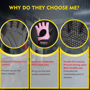 Direct <b>Sale</b> Factory Half-Finger Lightweight Breathable Fitness Gloves Adjustable Wrist Strap Unisex Gym <b>Weight</b> Lifting Neoprene - Product Image 4