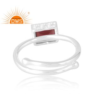 Anillo de piedras preciosas de granate Natural de Plata de Ley 925 más vendido, joyería personalizada para mujer, regalo para ella - Product Image 2