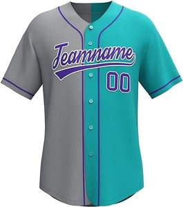 Maillots de baseball personnalisés, sublimation, uniformes d'équipe à boutons complets, respirants, manches courtes, vêtements de sport pour hommes, chemises d'entraînement - Product Image 2