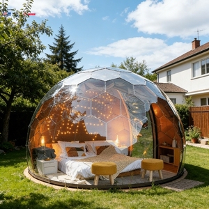 Dôme en <span class=keywords><strong>polycarbonate</strong></span> transparent résistant au vent <span class=keywords><strong>pour</strong></span> tente de villégiature dans le désert, dôme extérieur durable <span class=keywords><strong>pour</strong></span> salon professionnel - Product Image 1