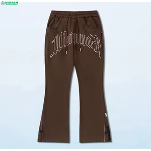 Pantalon de survêtement vintage personnalisé Behram pour homme, coupe large, style streetwear, avec cordon de serrage et taille élastique, imprimé soleil et lune - Product Image 5