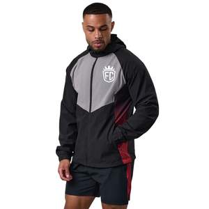 Black Windbreaker Jacket Lightweight Water Resistant Outdoor <b>Running</b> Training Coat for Men and <b>Women</b> All Season Wear - Product Image 1