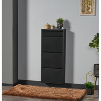 Mueble Zapatero de Acero Inoxidable de Diseño Moderno para Sala de Estar, 3+ Niveles, Ahorro de Espacio, Fácil de Montar, para Apartamento o Gimnasio