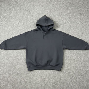 Sweat-shirt à capuche unisexe avec logo personnalisé, imprimé en relief, noir, tendance, épaules tombantes, streetwear, confortable, logo DIY - Product Image 5