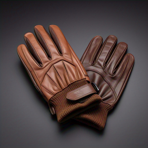 Guantes de cuero de Pakistán Mantienen el calor Guantes de cuero Conducir al aire libre Motocicleta Guantes de cuero de conducción genuinos Unisex - Product Image 4