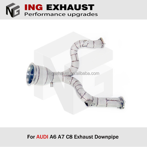 Producto de descuento para Audi A6 A7 C8, tubería de bajada 2019 + 3,0 T de acero inoxidable con sistema de escape catalítico de alto flujo - Product Image 4