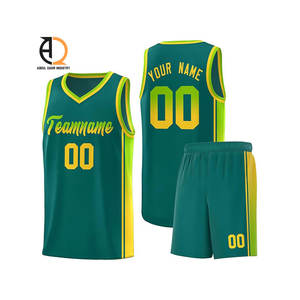 ชุดบาสเก็ตบอลเสื้อเจอร์ซี่ปักลายยอดนิยมระบายอากาศได้ดีดีไซน์ขนาดใหญ่พิเศษ - Product Image 1