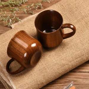 Tasse à thé en bois naturel ANTIMICROBIEN en bois pour vin café eau boissons chaudes et froides tasse à boire, tasse à thé en bois de style japonais - Product Image 1