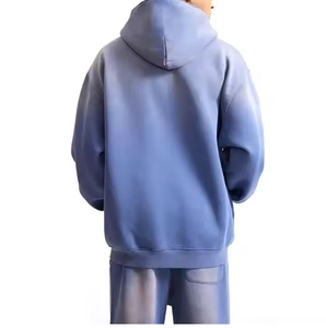 ชุดวอร์มโอเวอร์ไซส์สำหรับผู้ชายชุดวอร์มผ้าฝ้าย100% ระบายอากาศได้ดีชุดวอร์มไซส์ออกแบบโลโก้ได้ตามต้องการ - Product Image 2