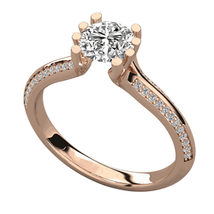 Anillo Solitario con Diamante Redondo - Product Image 5