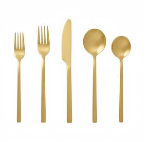 ชุดช้อนส้อมคุณภาพสูง ทำจากสแตนเลส 304 ดีไซน์ทันสมัย เหมาะสำหรับงานเลี้ยง ชุดช้อนส้อมโลหะใหม่ ช้อนและส้อม - Product Image 5