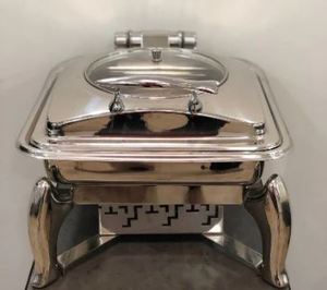 Plato para servir con tapa de último diseño para restaurante de Hotel en casa y utensilios de cocina, plato para servir alimentos, decoración, plato para servir de Color plateado - Product Image 1