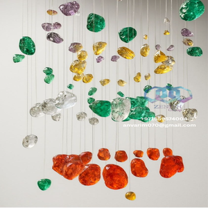 Araña de racimo de cristal de color E26 colgante para hoteles proyectos de casas EE. UU. China Emiratos Árabes Unidos Arabia Saudita Qatar Kuwait Bahrein a granel B2B - Product Image 4