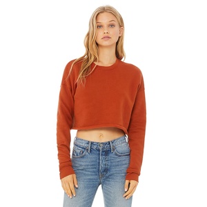 Bella Canvas 7503 FEMMES CROPPED CREW FLEECE sweat-shirt personnalisé imprimé lettre, sweats amples col rond pull respirant - Product Image 1