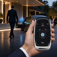 Clé de voiture intelligente LCD CF920 à 4 boutons, application mobile, clé numérique, partage à distance, entrée sans clé, écran tactile, télécommande, vente en gros