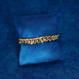 สร้อยข้อมือทองคำ 14K ลายคิวบัน ขนาด 10 มม. สำหรับโอกาสเป็นของขวัญ - Product Image 2