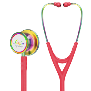 Estetoscopio Manual de Cardiología de Doble Cara de Acero Inoxidable OTICA, Acabado Acústico Excepcional con Efecto Arcoíris/Caleidoscopio - Product Image 6