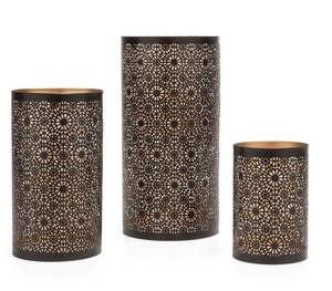 Support votif de Noël à motifs d'arbre de Noël en métal moderne Support de pilier de décoration de maison élégante - Product Image 5