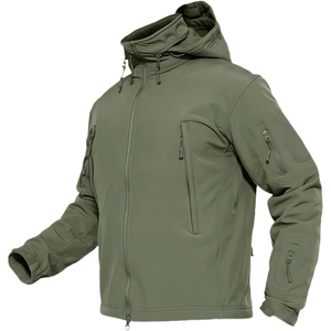 Veste tactique pour homme - Hiver, résistante à l'eau, doublée en polaire softshell, multi-poches, veste de ski - Product Image 3