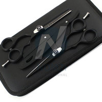 Ciseaux de coupe de cheveux en acier inoxydable, Logo personnalisé, ciseaux de coiffure amincissants, accessoires avec peigne et rasoir