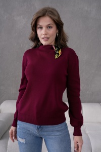 Fabricant de vêtements pour femmes à manches longues écharpe col tricots pull automne hiver nouveau Style tricots opportunité de gros - Product Image 2