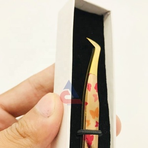 แหนบต่อขนตาแบบรัสเซีย คุณภาพสูง ปลายทองเคลือบกระดาษ สำหรับมืออาชีพ ใช้งานได้ยาวนาน - Product Image 3