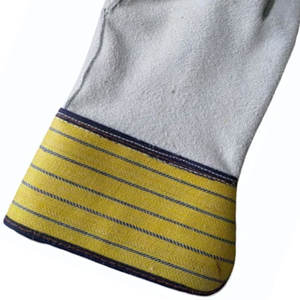 Gants de travail en cuir de qualité supérieure avec dos en toile pour une durabilité robuste dans l'exploitation d'équipements lourds et la manutention en entrepôt - Product Image 4